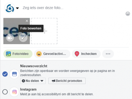 Hoe voeg je in Facebook tekst aan afbeelding toe